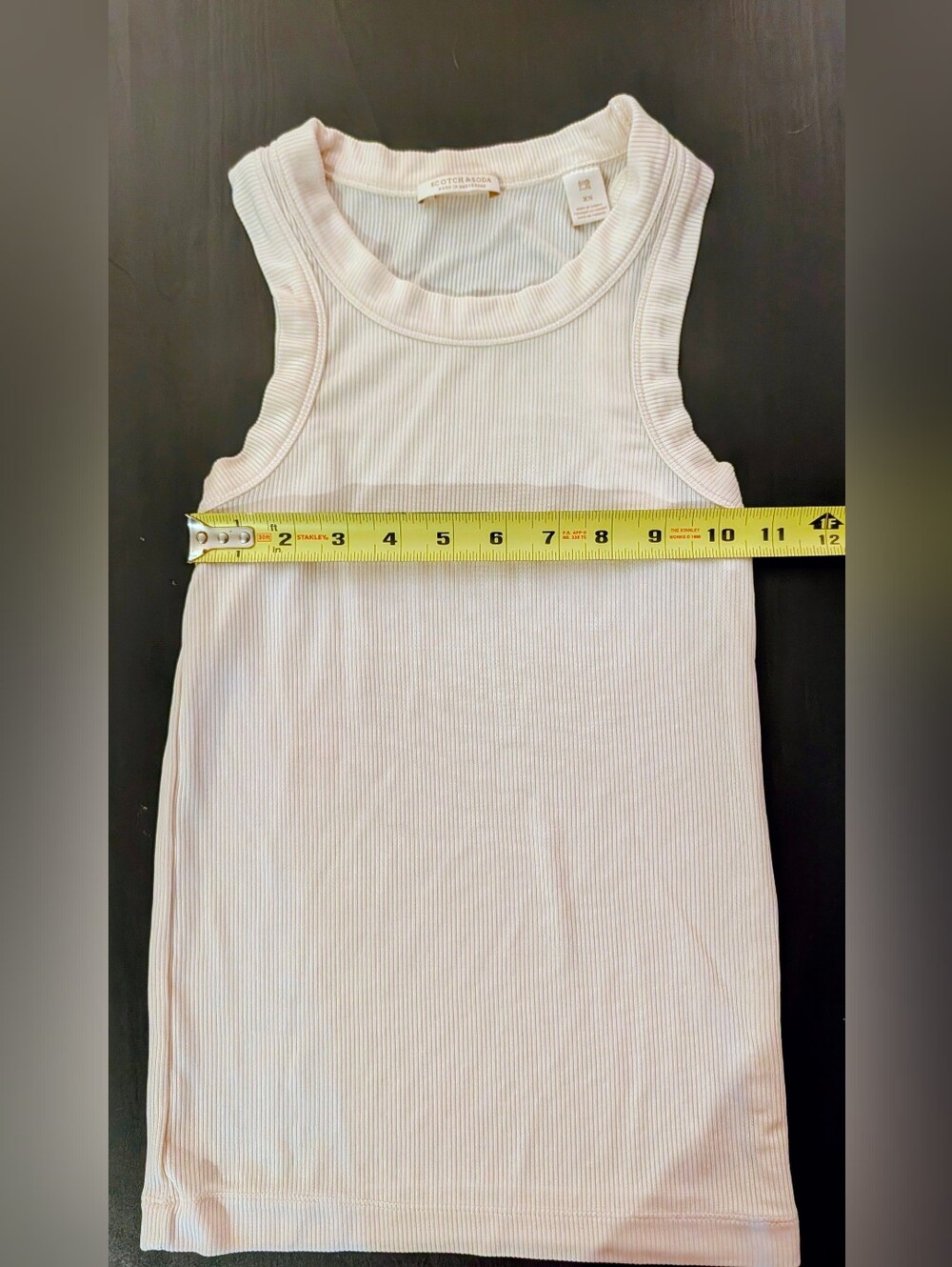 Scotch & Soda Women’s Ribbed Tank Top Cream Ivory XS - Picture 3 of 4